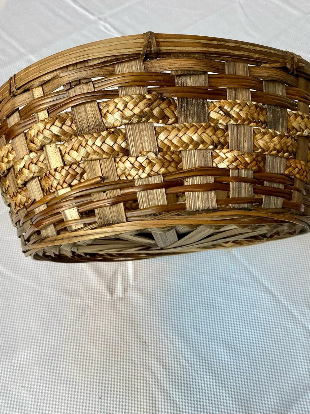 Handwoven Natural Wicker Basket - Brown